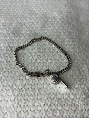 Marc By Marc Jacobs Silver Chain Whistle Charm Bracelet